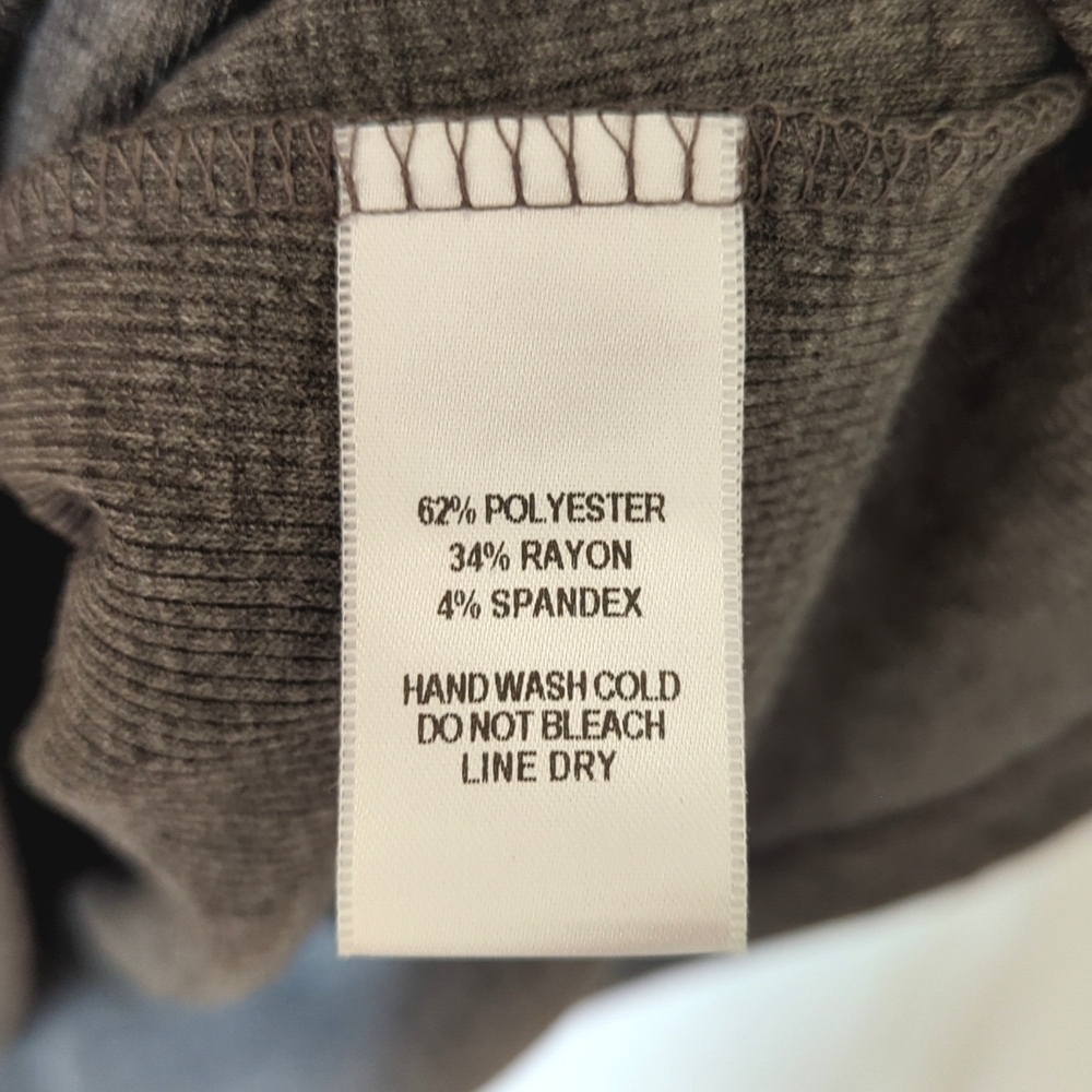 Lulus Live In Love Ribbed Knit V-neck Tie Knot Front Mini T-shirt Dress Gray M - Picture 7 of 13